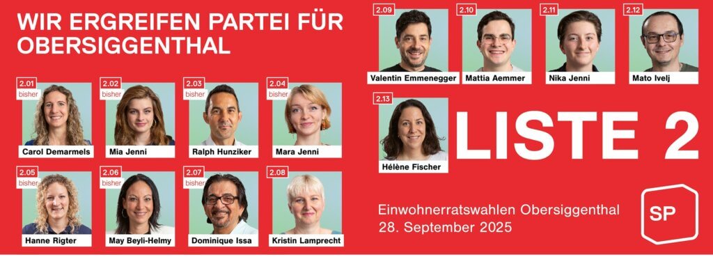 Wir ergreifen Partei für Obersiggenthal